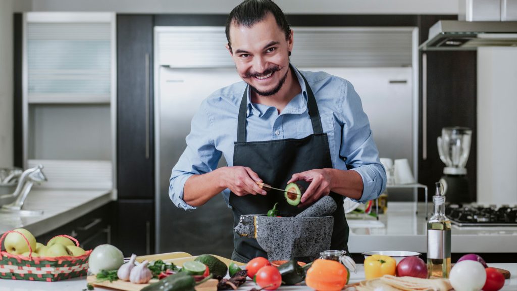 guy preparing food