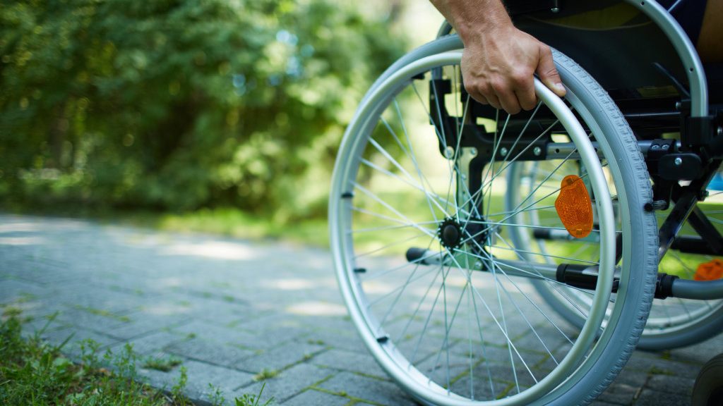 man in a wheelchair