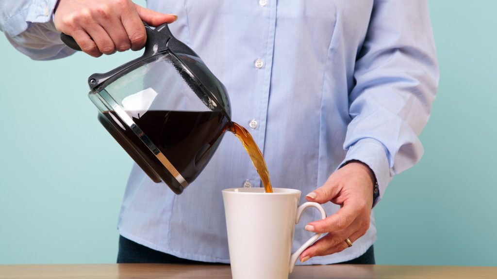 pouring coffee